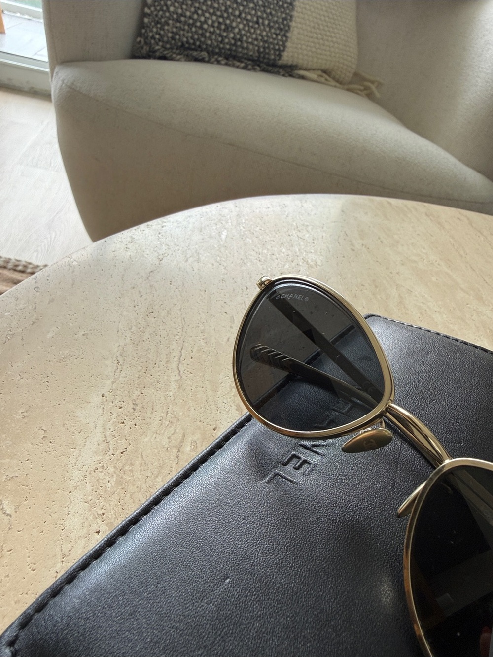 CHANEL Gold Cat Eye Sunglasses - Picture 4 of 12